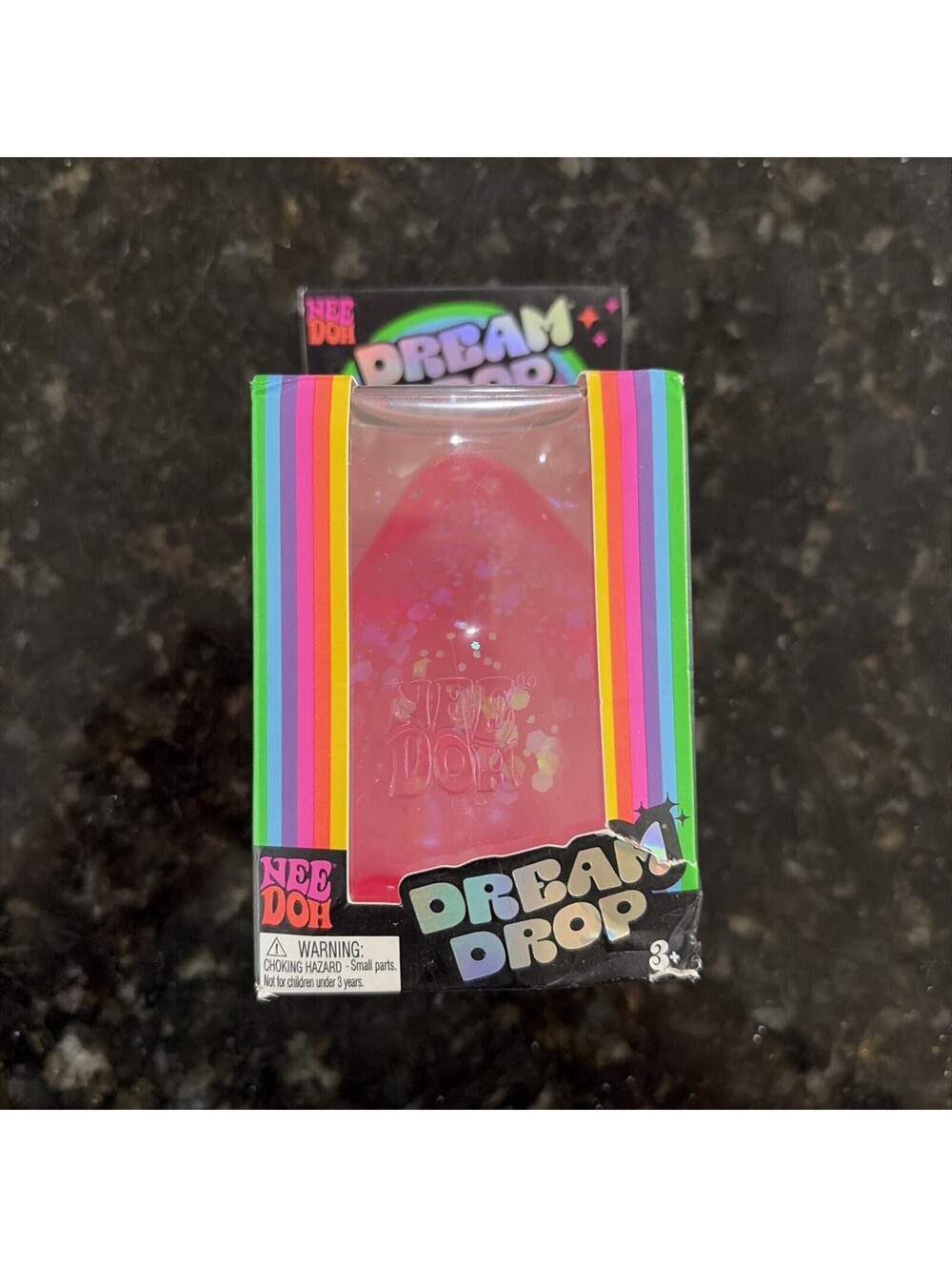 NeeDoh Dream Drop (Pink) Glitter Squishy Squeeze Fidget Toy Schylling  NEW